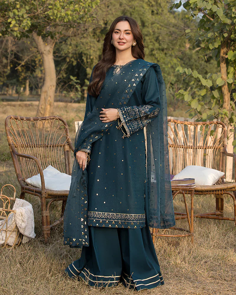 DHANAK 3PC  EMBROIDERED DRESS PQ-765