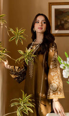 2PC EMBROIDERED DHANAK DRESS PQ - 385