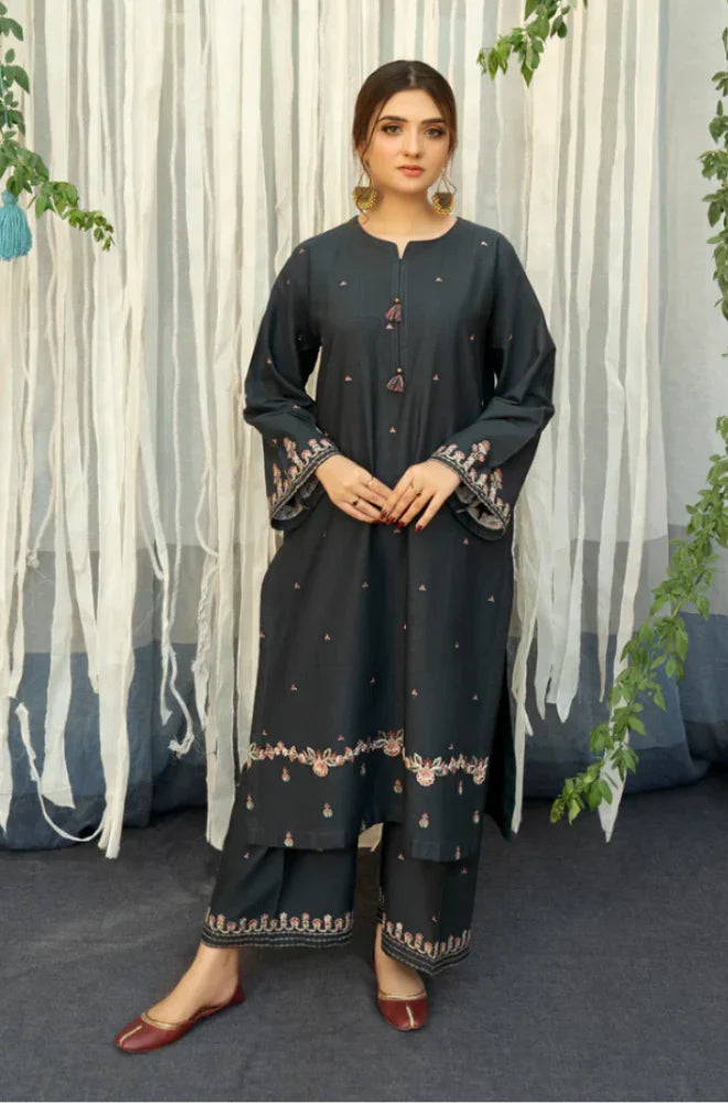 DHANAK 3PC EMBROIDERED DHANAK DRESS PQ-761