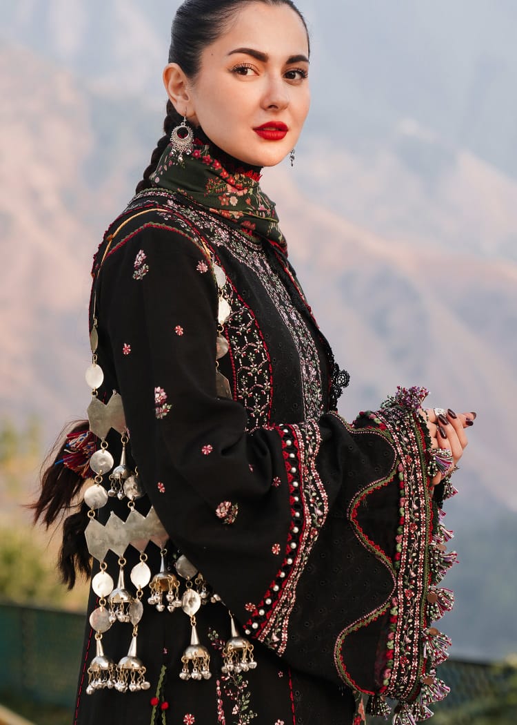 DHANAK 3PC EMBROIDED DRESS PQ-740