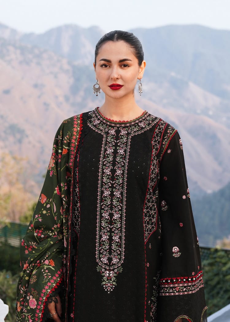 DHANAK 3PC EMBROIDED DRESS PQ-740