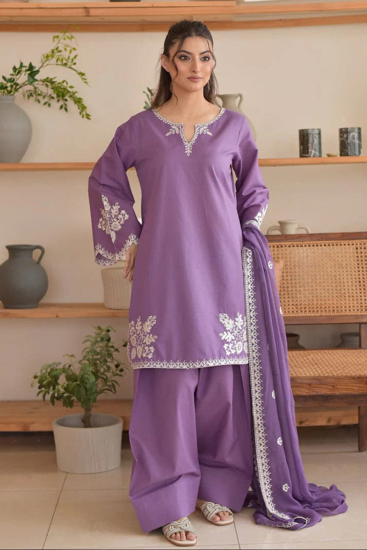 Rumi Set - Premium Lawn – 3PC Suit - PQ-801