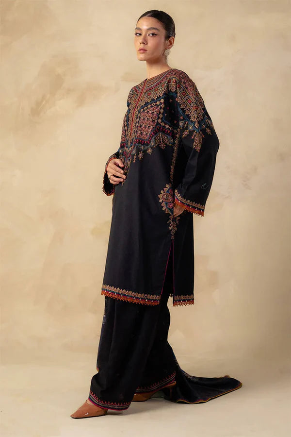 3PC DHANAK EMBROIDERED PQ-143