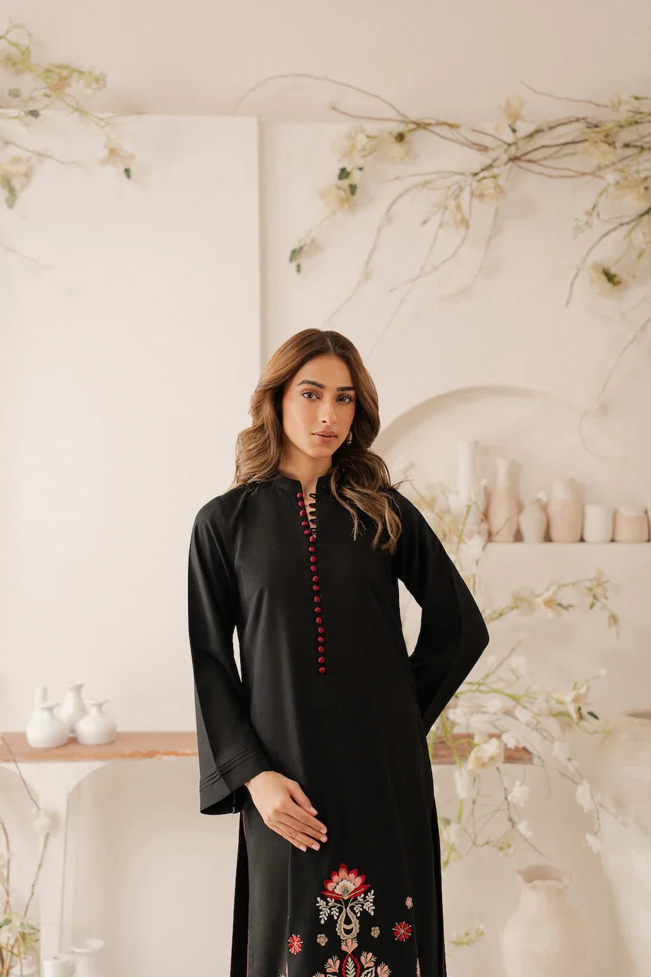 DHANAK 3PC EMBROIDERED DRESS PQ-754
