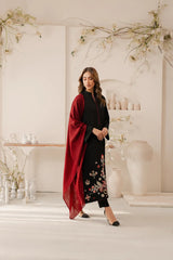 DHANAK 3PC EMBROIDERED DRESS PQ-754