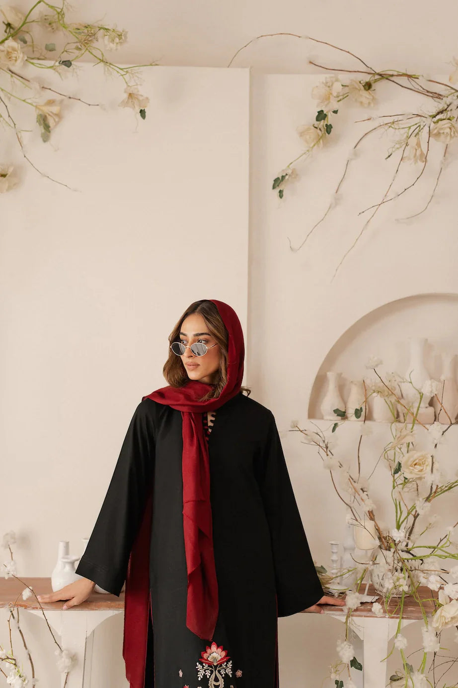 DHANAK 3PC EMBROIDERED DRESS PQ-754