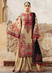 3PC EMBROIDERED DHANAK DRESS PQ- 359