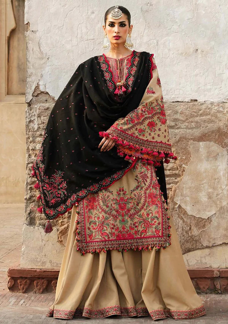 3PC EMBROIDERED DHANAK DRESS PQ- 359