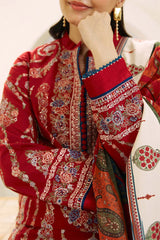 3PC EMBROIDERED DHANAK DRESS PQ - 319