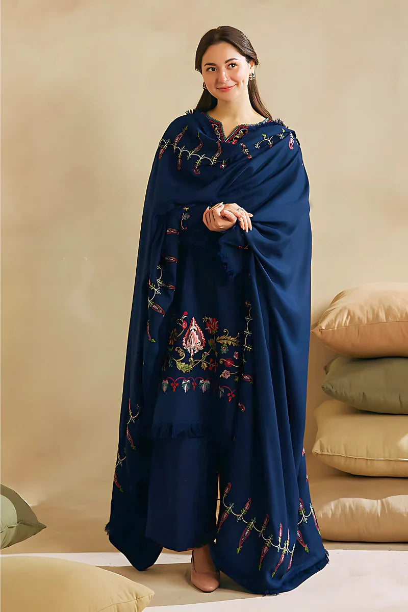 3PC DHANAK EMBROIDERED PQ-79