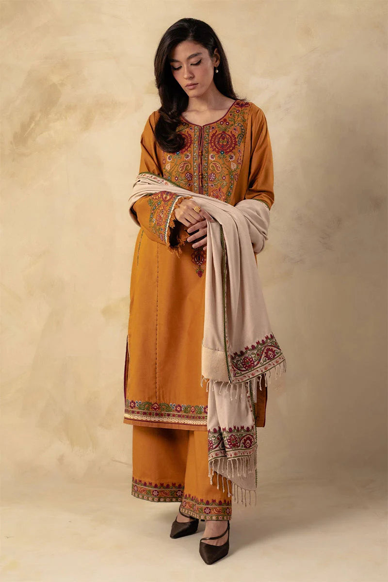 3PC DHANAK EMBROIDERED PQ-78M