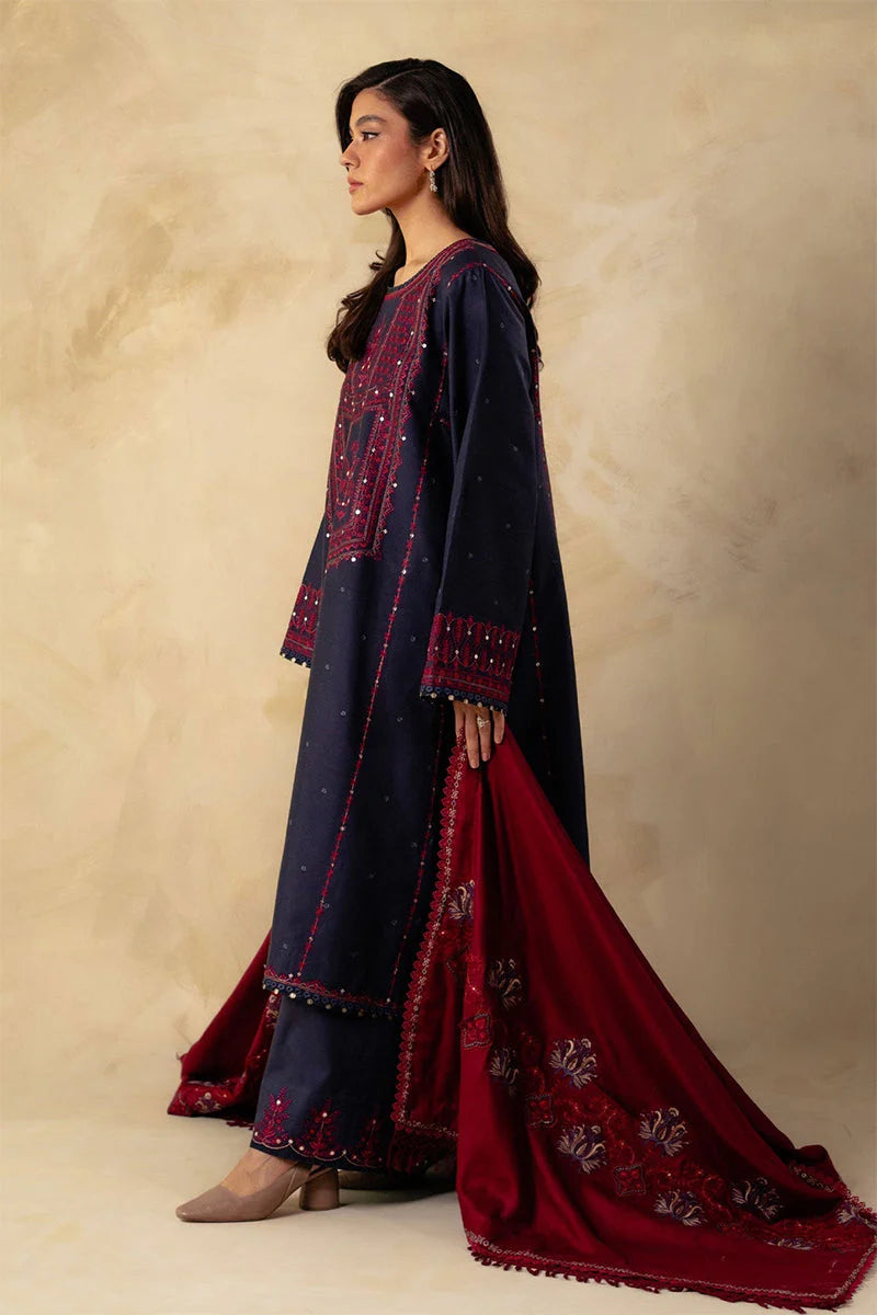 3PC DHANAK EMBROIDERED PQ-80B